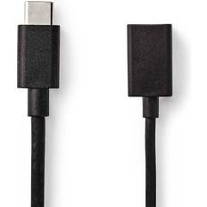 Nedis USB A-USB C - USB-kabel Kablar Nedis USB A-USB C M-F 3.0 0.2m
