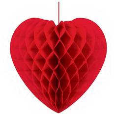 Amscan Honeycombbollar Amscan Hanging Heart-Shaped Red 3-pack
