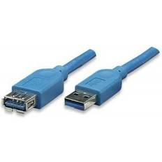 Techly USB A-USB A 3.0 M-F 3m