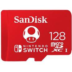 128 GB - microSDXC Minneskort SanDisk Nintendo Switch Red microSDXC Class 10 UHS-I U3 100/90MB/s 128GB