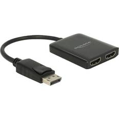 DeLock HDMI-kablar - High Speed (4K) - Standard HDMI-Standard HDMI DeLock DisplayPort/USB B Micro-2HDMI M-F 0.2m