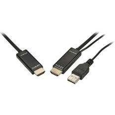 LSZH - USB-kabel Kablar Lindy HDMI - HDMI/USB A 40m
