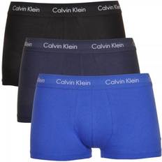 Calvin Klein Blåa - Herr Kläder Calvin Klein Cotton Stretch Low Rise Trunks 3-pack - Royal/Navy/Black