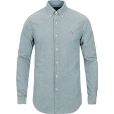 Blåa - Herr - Oxfordskjortor Polo Ralph Lauren Slim Fit Chambray Shirt - Medium Wash