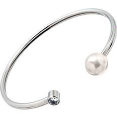 Edblad Vita Armband Edblad Luna Bracelet - Silver/Transparent/White