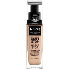 NYX Foundations NYX Can't Stop Won't Stop Full Coverage Foundation CSWSF06 Vanilla