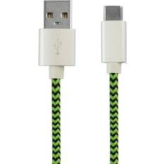 Gröna - USB A-USB Micro-B - USB-kabel Kablar Ksix USB A-USB Micro-B 1m