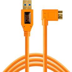En kontakt - USB A-USB Micro-B - USB-kabel Kablar Tether Tools USB A-USB Micro-B Angled 3.0 4.6m