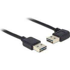 En kontakt - USB A-USB A - USB-kabel Kablar DeLock USB A-USB A 2.0 Angled 5m