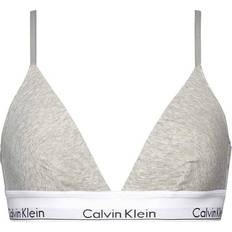 Calvin Klein BH:ar Calvin Klein Modern Cotton Lightly Lined Triangle Bralette - Grey Heather