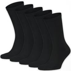 Enfärgade Underkläder Frank Dandy Bamboo Solid Crew Socks 5-pack - Black