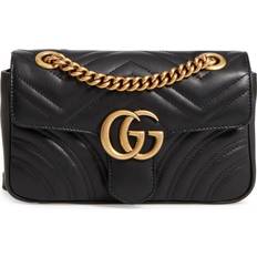 Svarta - Tryckknapp Väskor Gucci GG Marmont Matelassé Mini Bag - Black