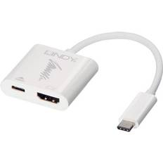 Standard HDMI-Standard HDMI - USB-kabel - Vita Kablar Lindy USB C-USB C/HDMI M-F 0.2m