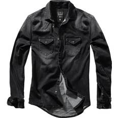 Herr - Jeansskjortor - Svarta Brandit Riley Denim Shirt - Black