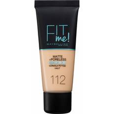Maybelline Dermatologiskt testad Foundations Maybelline Fit Me Matte + Poreless Foundation #112 Soft Beige