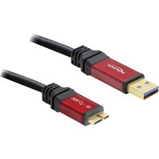 Röda - USB A-USB Micro-B - USB-kabel Kablar DeLock Premium USB A - USB Micro-B 3.0 2m