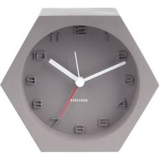 Karlsson Hexagon Concrete Alarm Clock