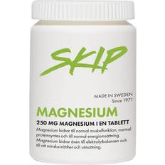 Förbättrar muskelfunktion Kosttillskott Skip Nutrition Magnesium 250mg 100 st