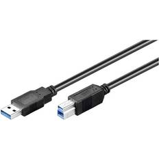 Goobay Svarta - USB A-USB B - USB-kabel Kablar Goobay SuperSpeed USB A - USB B 3.0 0.5m