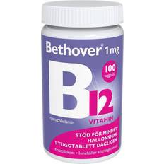 B-vitaminer Fettsyror Bethover Vitamin B12 Raspberry 100 st