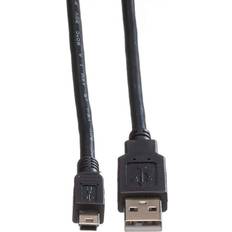 Roline USB-kabel Kablar Roline USB A - USB Mini-A 5-pin 2.0 3m
