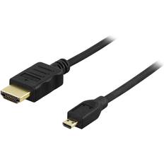 HDMI-kablar - High Speed with Ethernet (4K) Deltaco HDMI - HDMI Micro High Speed with Ethernet 2m
