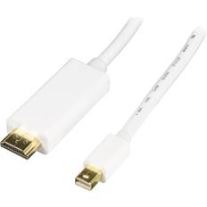 HDMI-kablar Deltaco Gold HDMI - DisplayPort Mini 2m