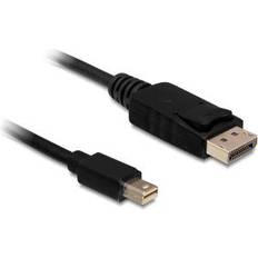 DeLock DisplayPort-DisplayPort - DisplayPort-kablar - Svarta DeLock DisplayPort - DisplayPort Mini 0.5m