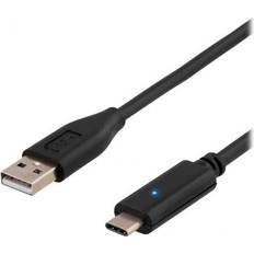 Deltaco USB A-USB C - USB-kabel - Vita Kablar Deltaco USB A - USB C 2.0 0.5m