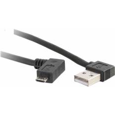 C2G USB A-USB Micro-B - USB-kabel Kablar C2G USB A - USB Micro-B (2x angled) 2.0 1m