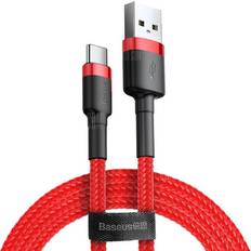 Röda - USB A-USB C - USB-kabel Kablar Baseus 2A Cafule USB A-USB C 3.0 0.5m