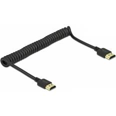 DeLock HDMI-kablar - High Speed with Ethernet (4K) - Standard HDMI-Standard HDMI DeLock Coiled HDMI-HDMI 1.5m