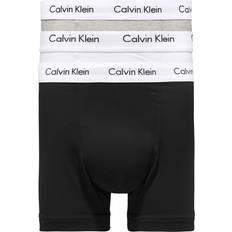 Calvin Klein Bomull - Boxers Kalsonger Calvin Klein Cotton Stretch Trunks 3-pack - Black/White/Grey Heather