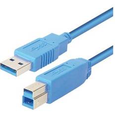 Blåa - USB-kabel Kablar Deltaco USB A - USB B 3.0 1m
