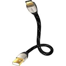 Guld - USB A-USB Micro-B - USB-kabel Kablar Inakustik Excellence High Speed USB A-USB Micro-B 2.0 1m