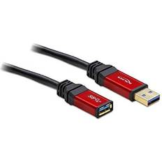 DeLock 3.0 - USB A-USB A - USB-kabel Kablar DeLock Premium USB A - USB A M-F 3.0 1m
