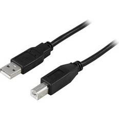 Deltaco USB A-USB B - USB-kabel - Vita Kablar Deltaco USB A - USB B 2.0 1m