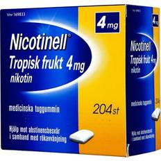 Nicotinell Nikotintuggummin Receptfria läkemedel Nicotinell Tropisk Frukt 4mg 204 st Tuggummi