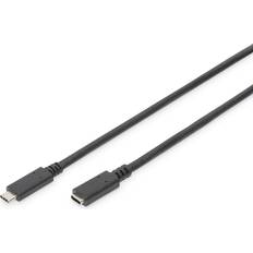 Digitus USB C-USB C - USB-kabel Kablar Digitus USB C-USB C 3.1 (Gen.2) M-F 0.7m