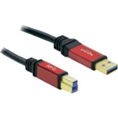 Röda - USB A-USB B - USB-kabel Kablar DeLock Premium USB A - USB B 3.0 3m