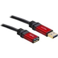 DeLock Svarta - USB A-USB A - USB-kabel Kablar DeLock Premium USB A - USB A M-F 3.0 2m