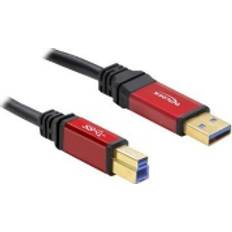 Röda - USB A-USB B - USB-kabel Kablar DeLock Premium USB A - USB B 3.0 2m