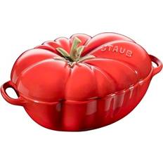 Minigrytor Staub Tomato med lock 0.47 L