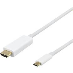 Deltaco HDMI-kablar - Svarta - USB C-HDMI Deltaco USB C-HDMI 2m