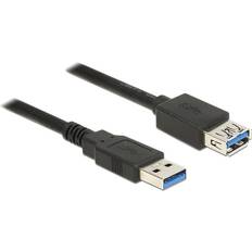 DeLock Skärmad - USB A-USB A - USB-kabel Kablar DeLock USB A-USB A M-F 3.0 0.5m