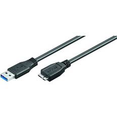 MicroConnect USB A-USB Micro-B - USB-kabel Kablar MicroConnect USB A - USB Micro-B 3.0 1m