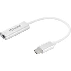 Sandberg Kabeladaptrar - Vita Kablar Sandberg USB C - 3.5mm M-F Adapter
