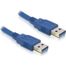 DeLock Blåa - USB A-USB A - USB-kabel Kablar DeLock USB A - USB A 3.0 0.5m