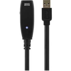 Deltaco 3.0 - USB A-USB A - USB-kabel Kablar Deltaco Prime Active USB A - USB A M-F 3.0 2m