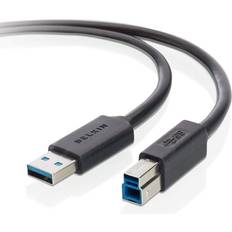 Belkin 3.0 - USB A-USB B - USB-kabel Kablar Belkin SuperSpeed F3U159 USB A - USB B 3.0 1.8m